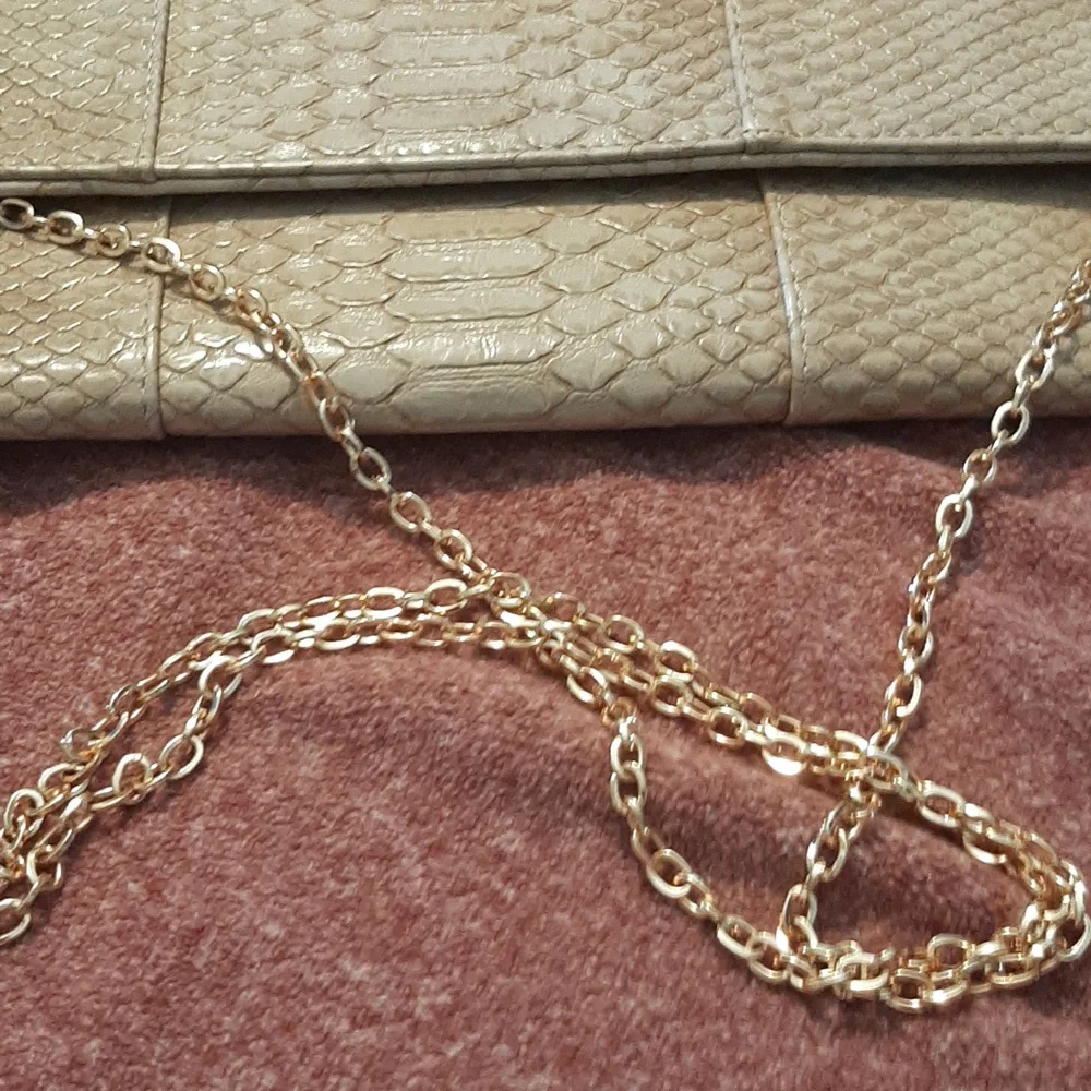 Python Embossed Clutch